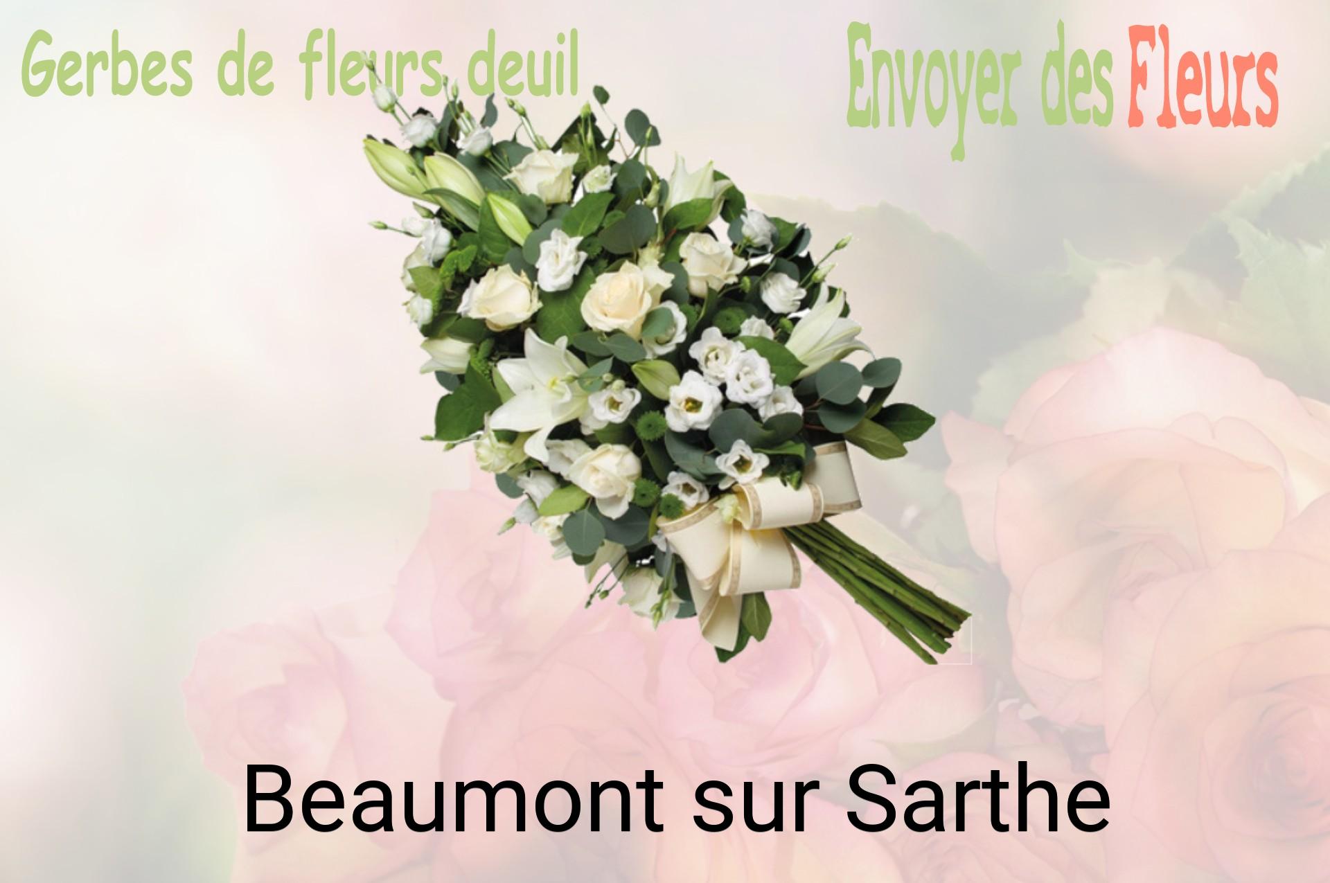 Gerbe de fleurs de deuil livrée à Beaumont-sur-Sarthe
